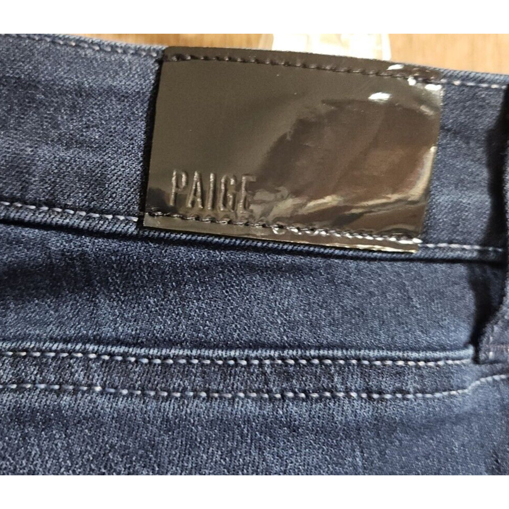 PAIGE Dark Wash HONOLULU High Rise Boot Cut BLACK LABEL Blue Jeans 28x30 *EUC - Picture 6 of 16